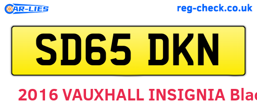 SD65DKN are the vehicle registration plates.