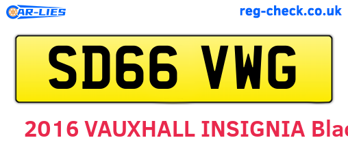 SD66VWG are the vehicle registration plates.