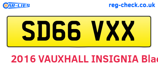 SD66VXX are the vehicle registration plates.