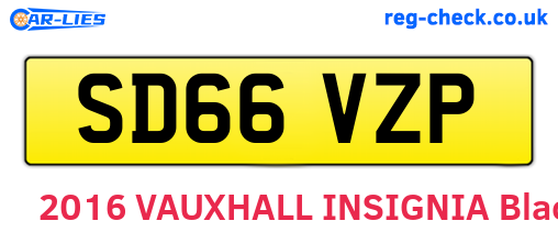 SD66VZP are the vehicle registration plates.