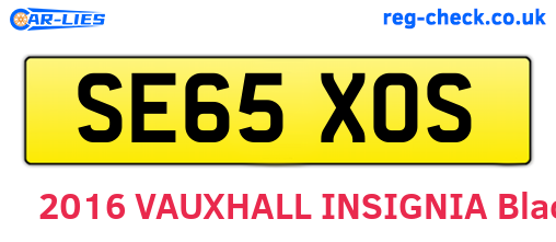 SE65XOS are the vehicle registration plates.