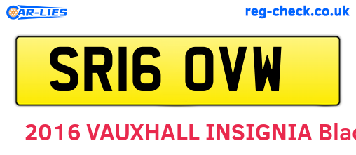 SR16OVW are the vehicle registration plates.