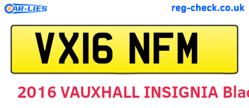 VX16NFM are the vehicle registration plates.