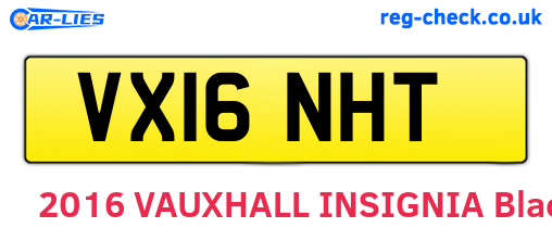 VX16NHT are the vehicle registration plates.