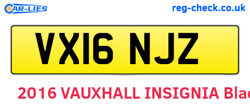VX16NJZ are the vehicle registration plates.