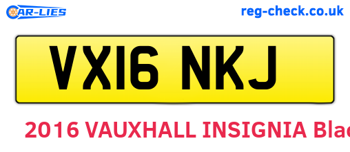 VX16NKJ are the vehicle registration plates.