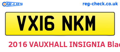 VX16NKM are the vehicle registration plates.