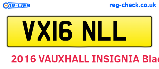 VX16NLL are the vehicle registration plates.