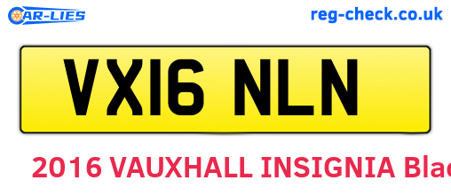 VX16NLN are the vehicle registration plates.