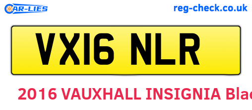 VX16NLR are the vehicle registration plates.