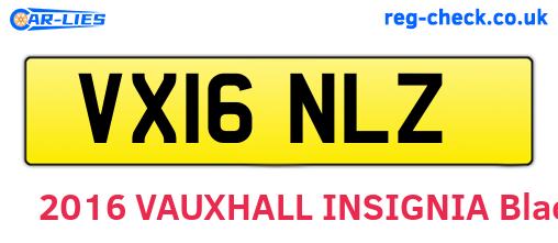 VX16NLZ are the vehicle registration plates.