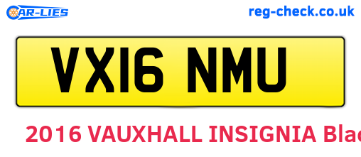 VX16NMU are the vehicle registration plates.
