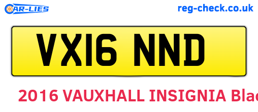 VX16NND are the vehicle registration plates.