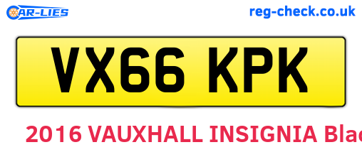VX66KPK are the vehicle registration plates.