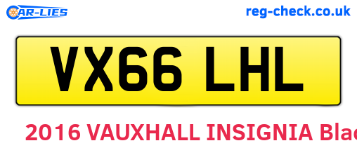 VX66LHL are the vehicle registration plates.