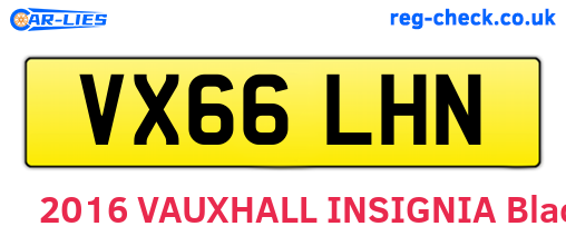 VX66LHN are the vehicle registration plates.