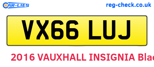VX66LUJ are the vehicle registration plates.