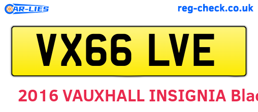 VX66LVE are the vehicle registration plates.