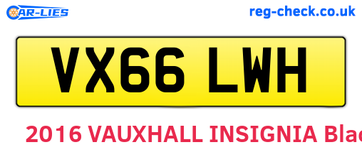 VX66LWH are the vehicle registration plates.