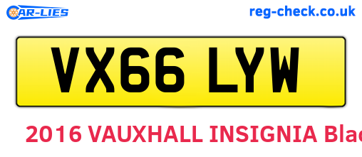 VX66LYW are the vehicle registration plates.