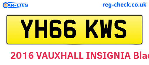 YH66KWS are the vehicle registration plates.