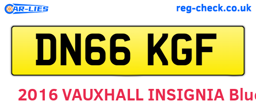 DN66KGF are the vehicle registration plates.
