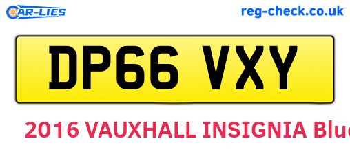 DP66VXY are the vehicle registration plates.