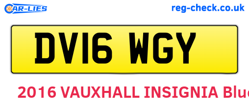 DV16WGY are the vehicle registration plates.