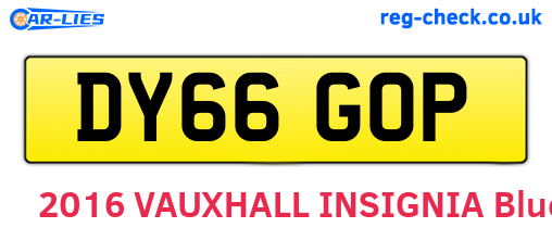 DY66GOP are the vehicle registration plates.
