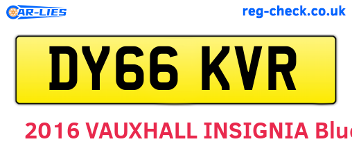 DY66KVR are the vehicle registration plates.