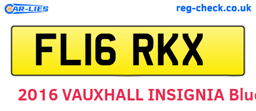 FL16RKX are the vehicle registration plates.