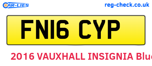 FN16CYP are the vehicle registration plates.