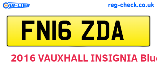 FN16ZDA are the vehicle registration plates.