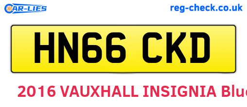 HN66CKD are the vehicle registration plates.