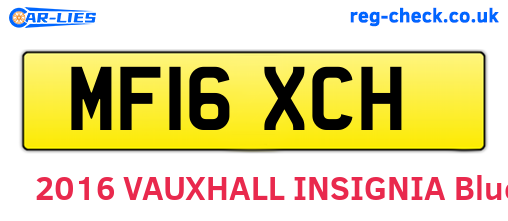 MF16XCH are the vehicle registration plates.