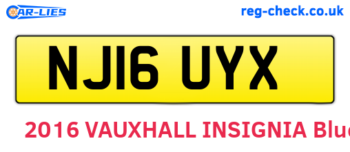 NJ16UYX are the vehicle registration plates.