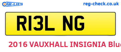 R13LNG are the vehicle registration plates.