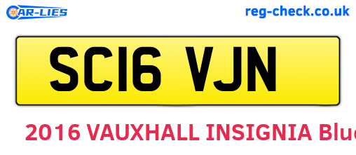 SC16VJN are the vehicle registration plates.