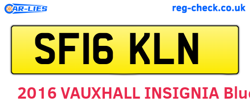 SF16KLN are the vehicle registration plates.