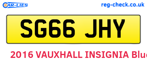 SG66JHY are the vehicle registration plates.