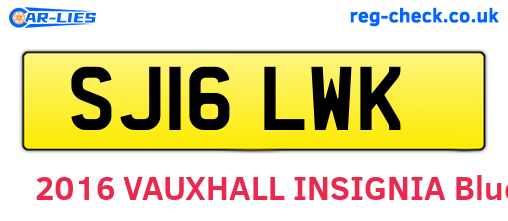 SJ16LWK are the vehicle registration plates.