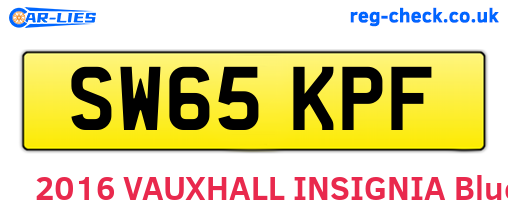 SW65KPF are the vehicle registration plates.