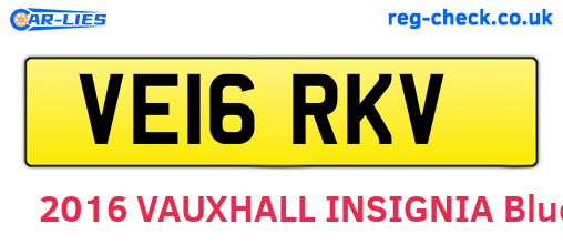 VE16RKV are the vehicle registration plates.