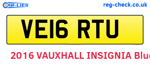 VE16RTU are the vehicle registration plates.