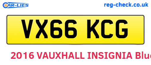 VX66KCG are the vehicle registration plates.