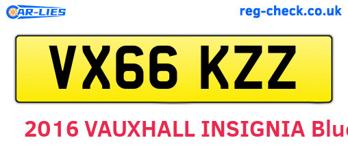 VX66KZZ are the vehicle registration plates.