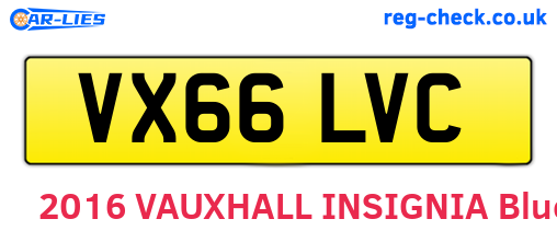 VX66LVC are the vehicle registration plates.