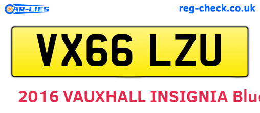 VX66LZU are the vehicle registration plates.