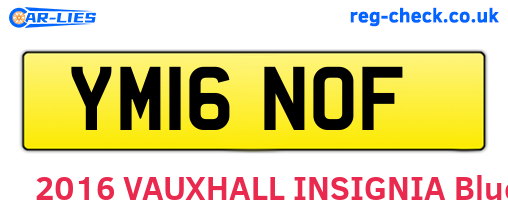 YM16NOF are the vehicle registration plates.