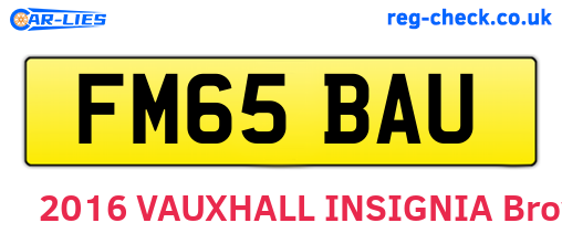 FM65BAU are the vehicle registration plates.